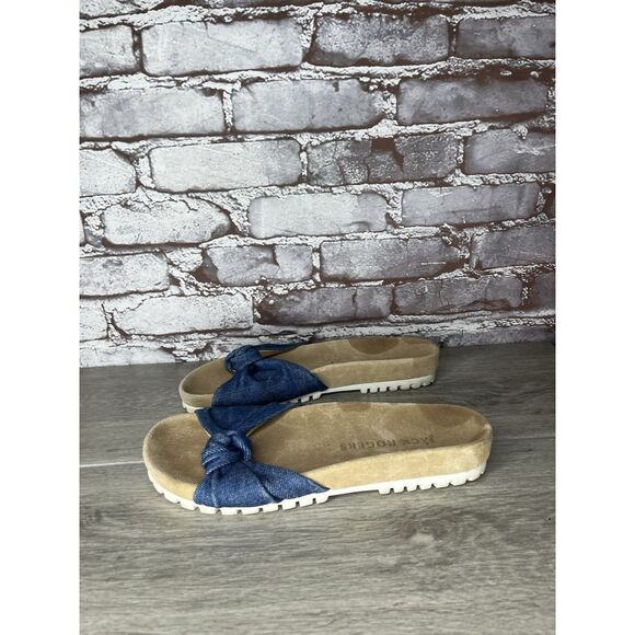 Jack Rogers Blue Denim Slide Knotted Bow Casual Sandals Women’s Sz 8.5M US/39EU - Picture 15 of 16